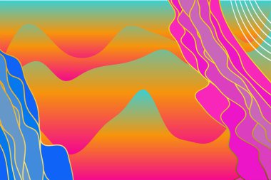 Abstract background with free form stroke and waves texture. Abstract curves background with brush stroke ornaments.