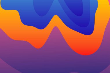 Abstract background with wave shapes texture and curvy ornaments. Composition of various wavy shapes abstract background.