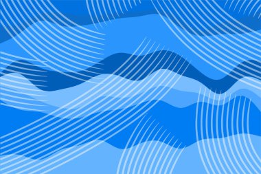 Abstract background with wave shapes texture and curvy ornaments. Composition of various wavy shapes abstract background.