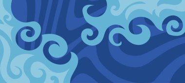 Çeşitli kıvrımlı süslemeleri olan organik dalgalı dokuların soyut arkaplanı. Kıvrımlı kıvrımlar dalga dokusu arkaplanındaki dekoratif süslemeleri. 