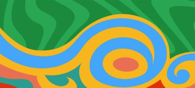 Çeşitli kıvrımlı süslemeleri olan organik dalgalı dokuların soyut arkaplanı. Kıvrımlı kıvrımlar dalga dokusu arkaplanındaki dekoratif süslemeleri. 