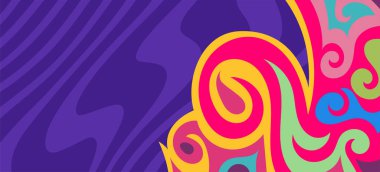 Çeşitli kıvrımlı süslemeleri olan organik dalgalı dokuların soyut arkaplanı. Kıvrımlı kıvrımlar dalga dokusu arkaplanındaki dekoratif süslemeleri. 