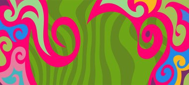 Çeşitli kıvrımlı süslemeleri olan organik dalgalı dokuların soyut arkaplanı. Kıvrımlı kıvrımlar dalga dokusu arkaplanındaki dekoratif süslemeleri. 