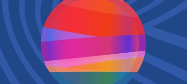 Dalgalı çizgili arkaplan dokusu üzerindeki çeşitli kıvrımlı şekillerin soyut bileşimi.