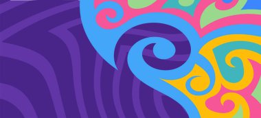 Çeşitli kıvrımlı süslemeleri olan organik dalgalı dokuların soyut arkaplanı. Kıvrımlı kıvrımlar dalga dokusu arkaplanındaki dekoratif süslemeleri. 