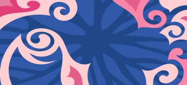 Çeşitli kıvrımlı süslemeleri olan organik dalgalı dokuların soyut arkaplanı. Kıvrımlı kıvrımlar dalga dokusu arkaplanındaki dekoratif süslemeleri. 