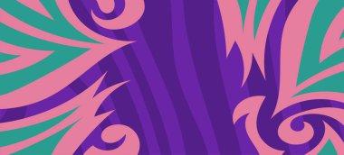 Renk alevinin soyut arkaplanı dalgalı dokunun üzerindeki süsü şekillendirir. Kavisli çizgiler üzerinde soyut alev şekli süslemeleri kolajı.