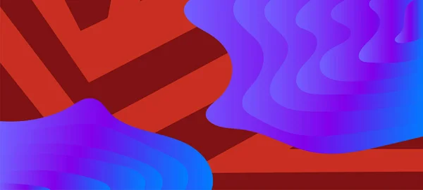 Абстрактный Фон Геометрическими Полосами Текстура Градиентные Цветные Кривые Пятна Формы — стоковый вектор