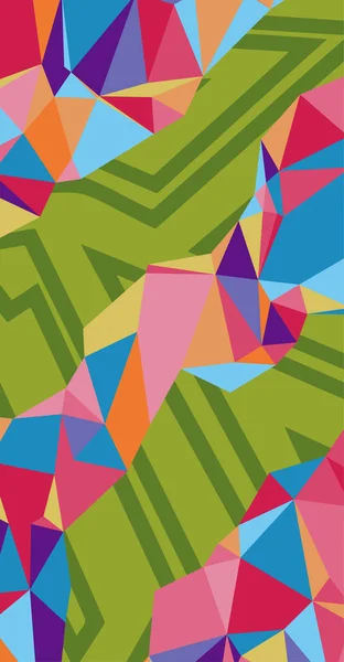 Abstrakter Hintergrund Mit Verschiedenen Geometrischen Formen Als Ornament Collage Aus — Stockvektor