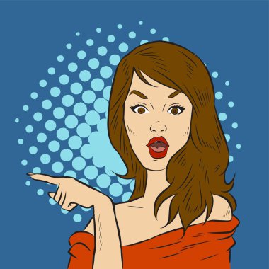 Genç ve güzel bir kadının parmak kaldırarak ifadesini yakından göstermesi..