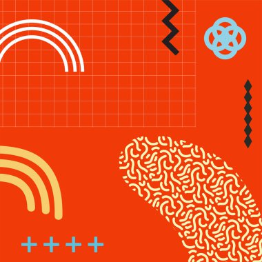 Geometrik şekilli süslemelerle soyut arkaplan. 