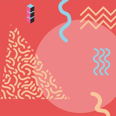 Geometrik şekilli süslemelerle soyut arkaplan. 