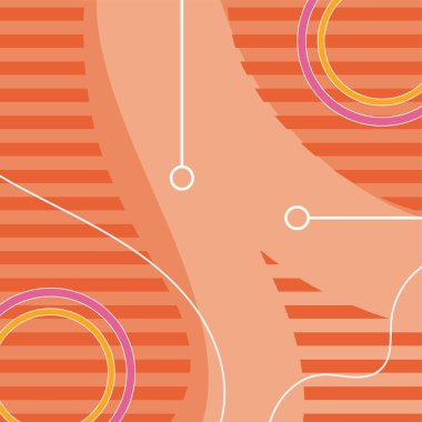 Çeşitli geometrik şekillere sahip soyut arkaplan kare kartı. Geometrik memphis tarzıyla kare duvar kağıdı.