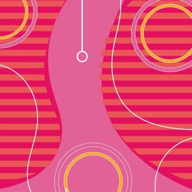 Çeşitli geometrik şekillere sahip soyut arkaplan kare kartı. Geometrik memphis tarzıyla kare duvar kağıdı.