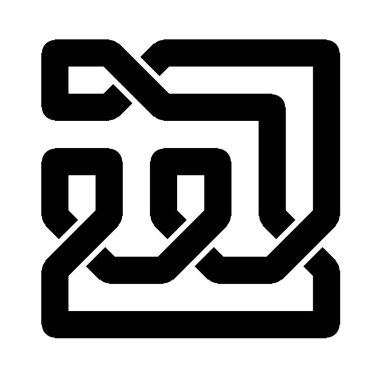 Dekoratif Kelt düğümü çizimi. Sanatsal süslemeli Kelt düğüm vektör çizimi.