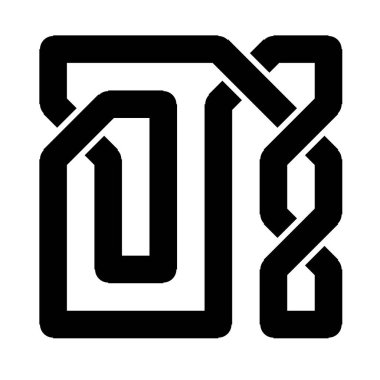 Dekoratif Kelt düğümü çizimi. Sanatsal süslemeli Kelt düğüm vektör çizimi.