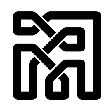 Dekoratif Kelt düğümü çizimi. Sanatsal süslemeli Kelt düğüm vektör çizimi.