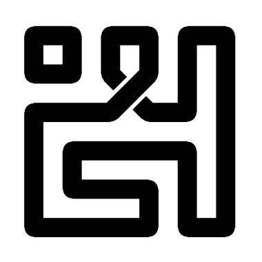 Dekoratif Kelt düğümü çizimi. Sanatsal süslemeli Kelt düğüm vektör çizimi.