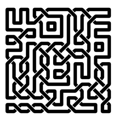 Dekoratif Kelt düğümü çizimi. Sanatsal süslemeli Kelt düğüm vektör çizimi.