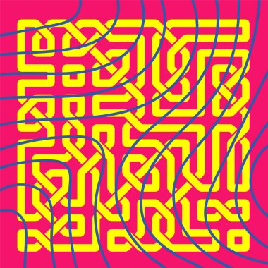 Dekoratif Kelt düğümleri arka planda kıvrımlı çizgili doku örtüsü. Kelt düğümleri ve kıvrımlı şekilleri olan sanatsal arkaplan.