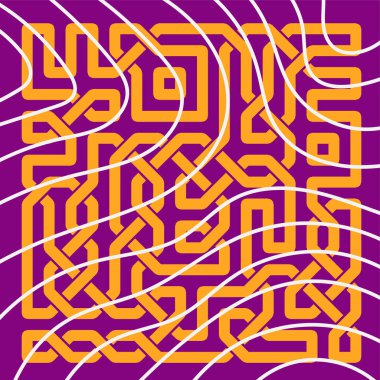 Dekoratif Kelt düğümleri arka planda kıvrımlı çizgili doku örtüsü. Kelt düğümleri ve kıvrımlı şekilleri olan sanatsal arkaplan.