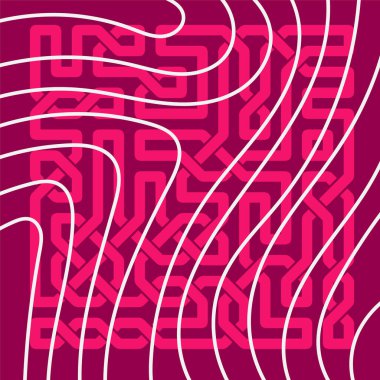 Dekoratif Kelt düğümleri arka planda kıvrımlı çizgili doku örtüsü. Kelt düğümleri ve kıvrımlı şekilleri olan sanatsal arkaplan.