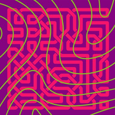 Dekoratif Kelt düğümleri arka planda kıvrımlı çizgili doku örtüsü. Kelt düğümleri ve kıvrımlı şekilleri olan sanatsal arkaplan.