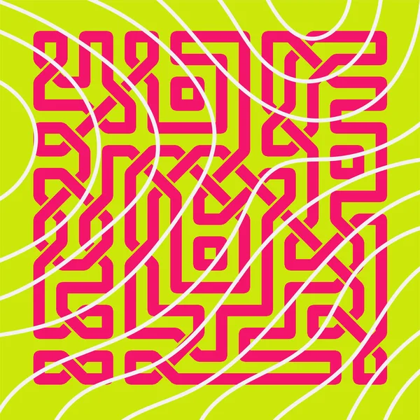 Dekoratif Kelt düğümleri arka planda kıvrımlı çizgili doku örtüsü. Kelt düğümleri ve kıvrımlı şekilleri olan sanatsal arkaplan.