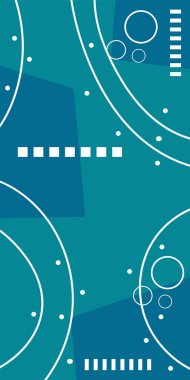 Çeşitli geometrik şekillere sahip soyut dikey arkaplan kartı. Geometrik memphis tarzına sahip dikey duvar kağıdı.