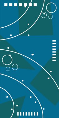 Çeşitli geometrik şekillere sahip soyut dikey arkaplan kartı. Geometrik memphis tarzına sahip dikey duvar kağıdı.