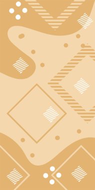 Çeşitli geometrik şekillere sahip soyut dikey arkaplan kartı. Geometrik memphis tarzına sahip dikey duvar kağıdı.