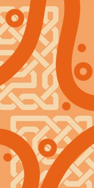 Çeşitli geometrik şekillere sahip soyut dikey arkaplan kartı. Geometrik memphis tarzına sahip dikey duvar kağıdı.