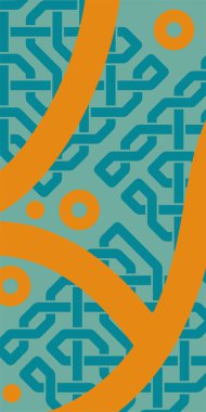 Çeşitli geometrik şekillere sahip soyut dikey arkaplan kartı. Geometrik memphis tarzına sahip dikey duvar kağıdı.