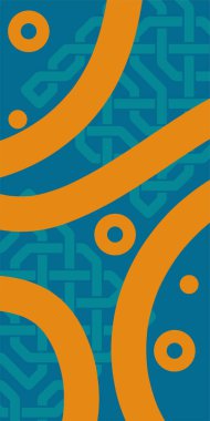 Çeşitli geometrik şekillere sahip soyut dikey arkaplan kartı. Geometrik memphis tarzına sahip dikey duvar kağıdı.