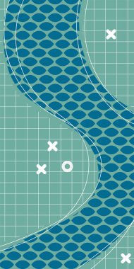 Çeşitli geometrik şekillere sahip soyut dikey arkaplan kartı. Geometrik memphis tarzına sahip dikey duvar kağıdı.