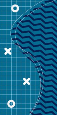 Çeşitli geometrik şekillere sahip soyut dikey arkaplan kartı. Geometrik memphis tarzına sahip dikey duvar kağıdı.