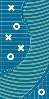 Çeşitli geometrik şekillere sahip soyut dikey arkaplan kartı. Geometrik memphis tarzına sahip dikey duvar kağıdı.