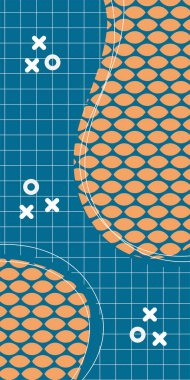 Çeşitli geometrik şekillere sahip soyut dikey arkaplan kartı. Geometrik memphis tarzına sahip dikey duvar kağıdı.