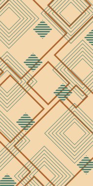 Çeşitli geometrik şekillere sahip soyut dikey arkaplan kartı. Geometrik memphis tarzına sahip dikey duvar kağıdı.