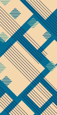 Çeşitli geometrik şekillere sahip soyut dikey arkaplan kartı. Geometrik memphis tarzına sahip dikey duvar kağıdı.
