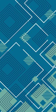 Çeşitli geometrik şekillere sahip soyut dikey arkaplan kartı. Geometrik memphis tarzına sahip dikey duvar kağıdı.