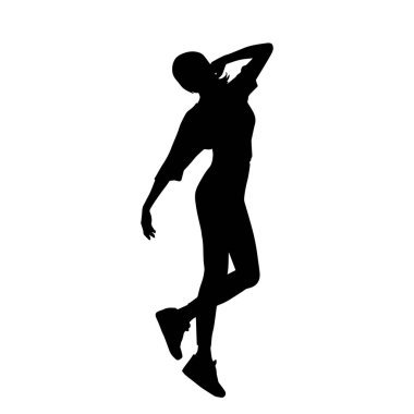 İnce ya da ince bir kadın modelinin silüeti.. 