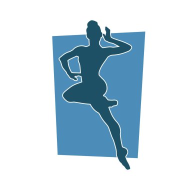 Hareketli bir kadın balerin silueti..