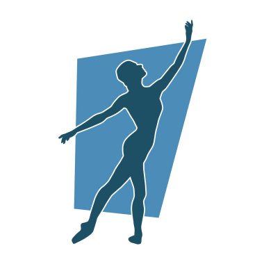 Hareketli bir kadın balerin silueti..