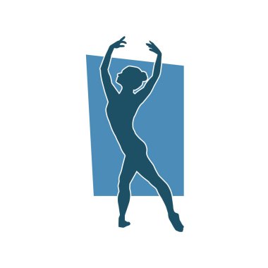 Hareketli bir kadın balerin silueti..