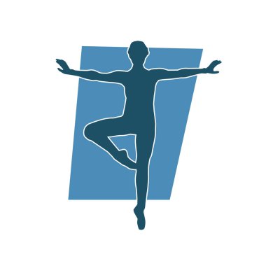 Hareketli bir kadın balerin silueti..