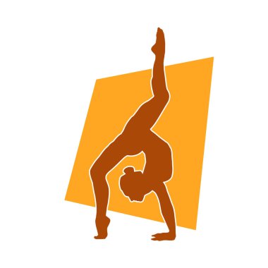 Hareketli bir kadın balerin silueti..