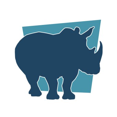 Bir gergedanın silueti ya da bir gergedanın