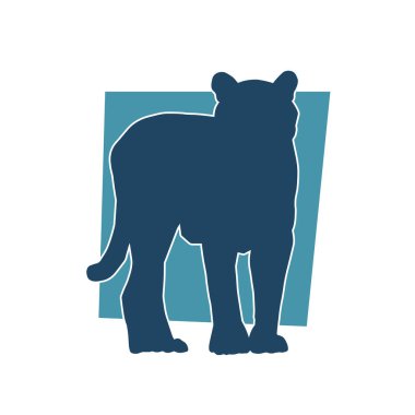 Kaplan vahşi orman hayvanının silueti.