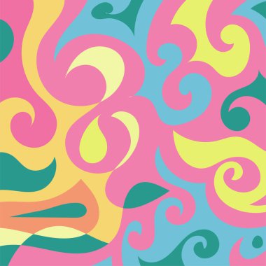 Girdap kıvrımlı doku süslemeleriyle soyut kare arkaplan.